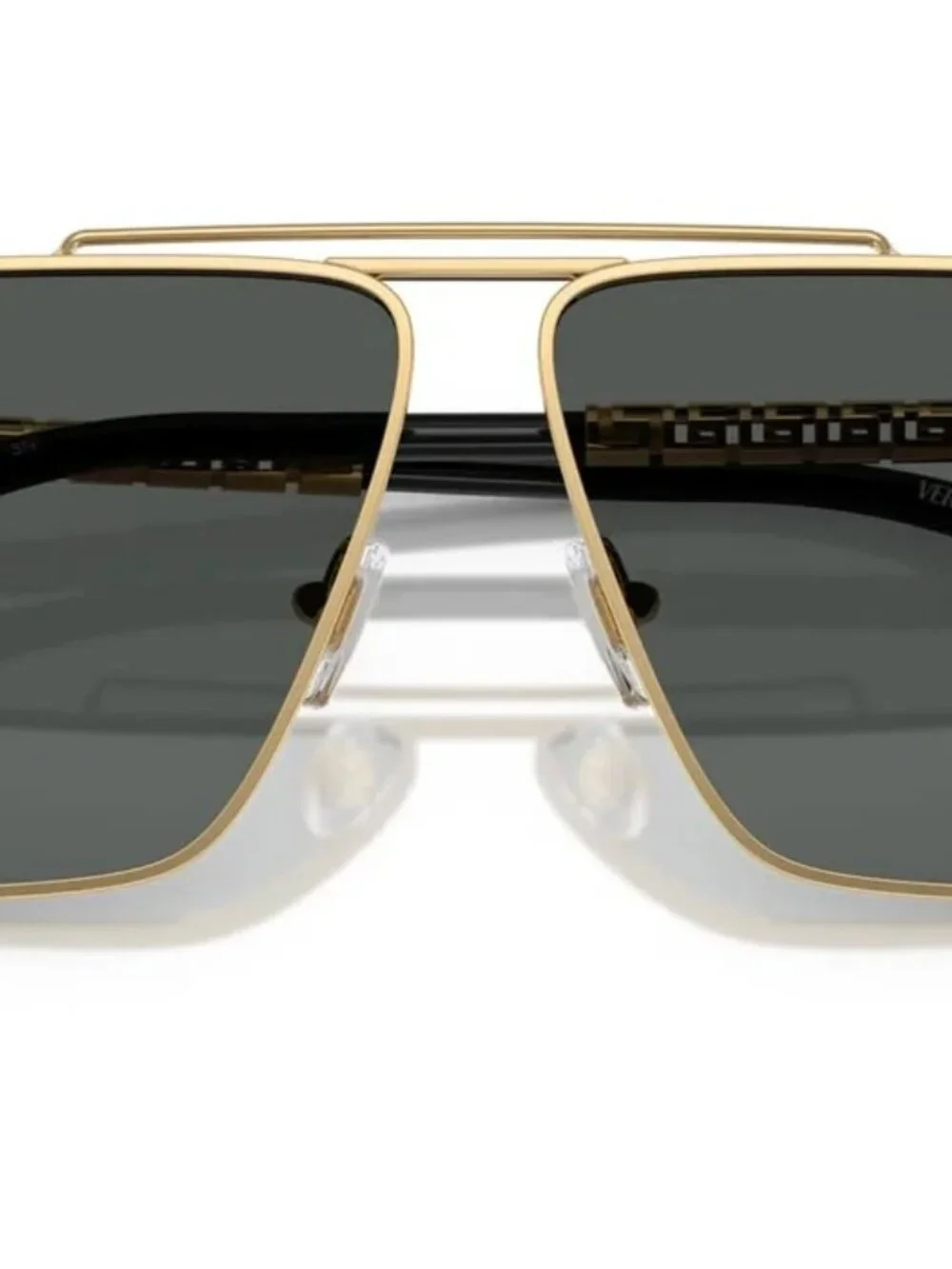 NEW VERSACE VE2266 100287 GOLD DARK GREY SUNGLASSES 64-11-145 AUTHENTIC